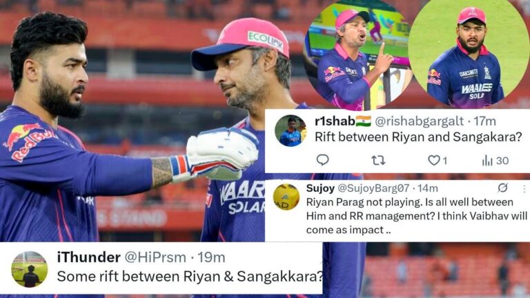 Riyan Parag Omitted from RR Playing XI: Fans Speculate Rift with Sangakkara