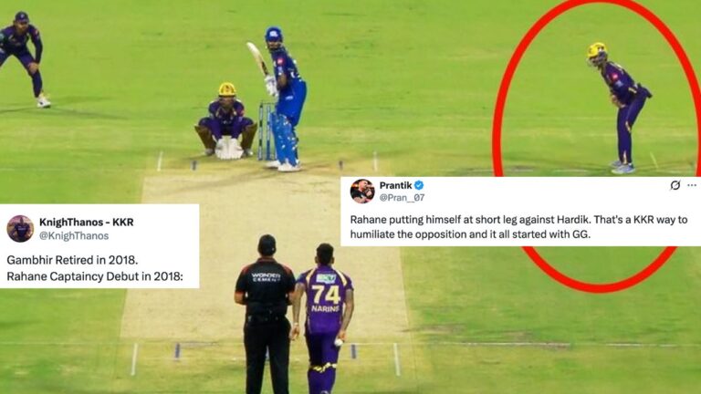 KKR Fans See Gautam Gambhir Legacy in Ajinkya Rahane’s Bold Tactics vs MI
