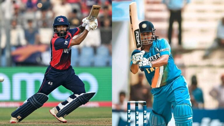 Dipendra Singh Airee Channels MS Dhoni With Outrageous Flamingo Six