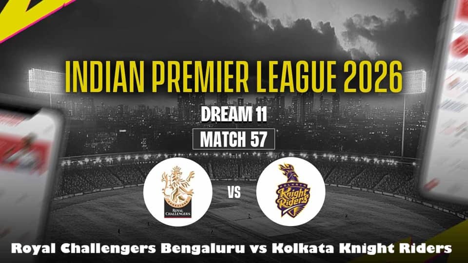 royal challengers bengaluru vs kolkata knight riders match 57 13 05 2026