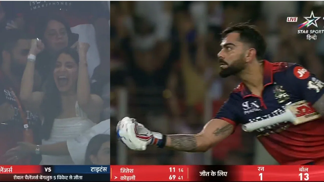 watch virat kohli and anushka sharma go berserk as title winning six seals ipl 2026 final