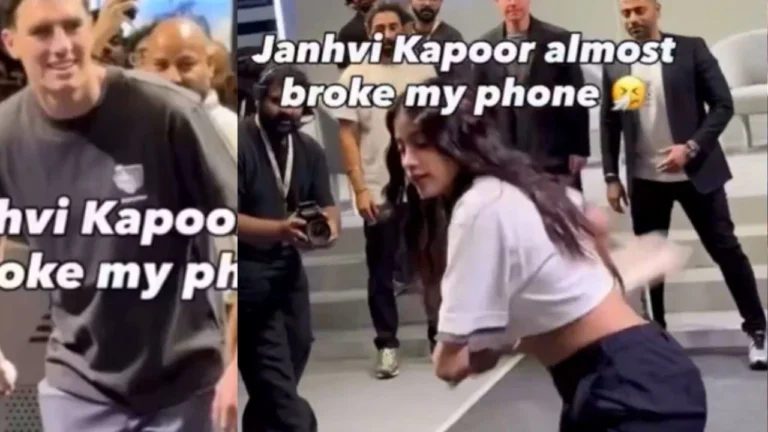 Pat Cummins and Janhvi Kapoor Cricket Event Goes Viral: A Moment of Chaos