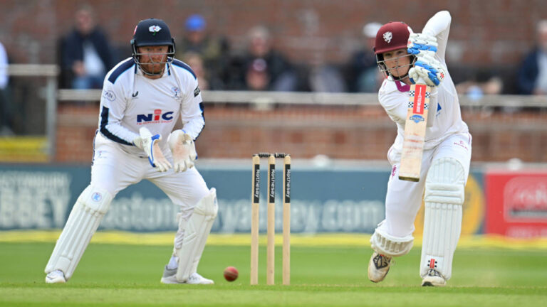 Thomas Rew scores maiden ton as Somerset close in on victory